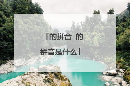 的拼音 的拼音是什么