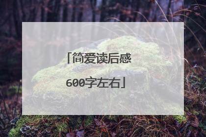 简爱读后感 600字左右