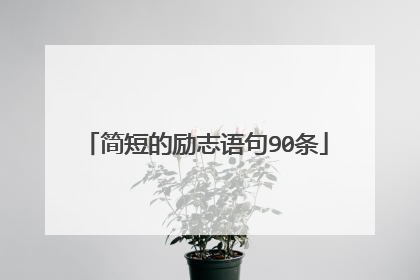简短的励志语句90条