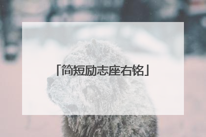 简短励志座右铭