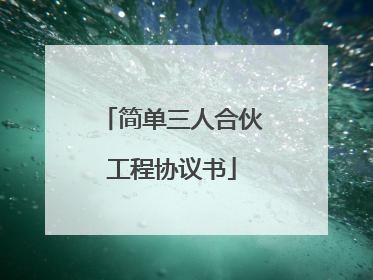 简单三人合伙工程协议书