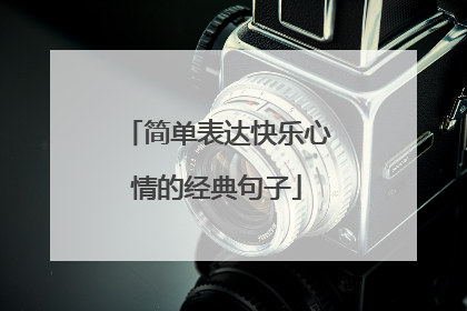 简单表达快乐心情的经典句子