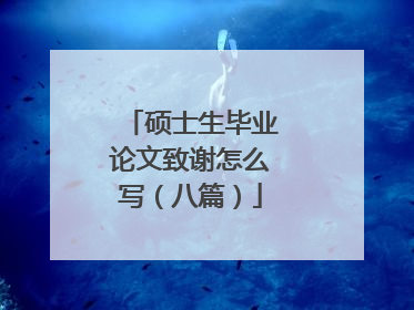 硕士生毕业论文致谢怎么写（八篇）