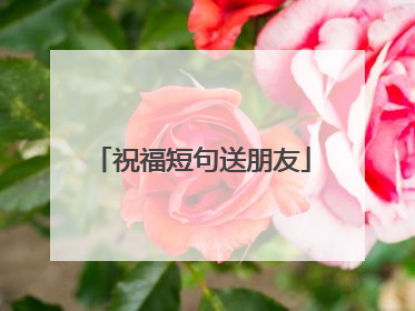 祝福短句送朋友