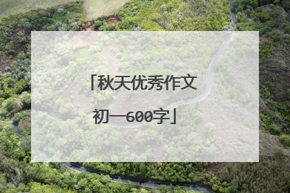 秋天优秀作文初一600字