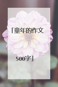 童年的作文500字