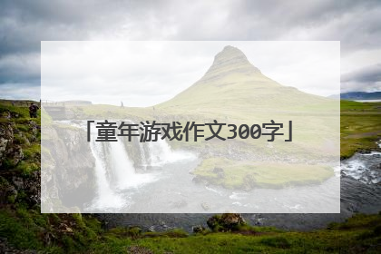 童年游戏作文300字