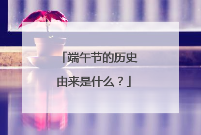 端午节的历史由来是什么？