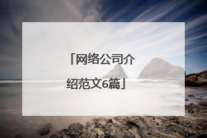 网络公司介绍范文6篇