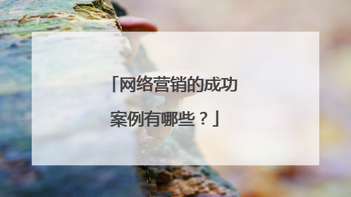 网络营销的成功案例有哪些？