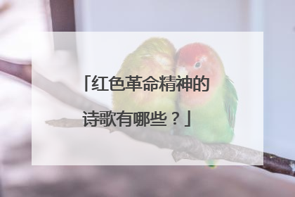 红色革命精神的诗歌有哪些？