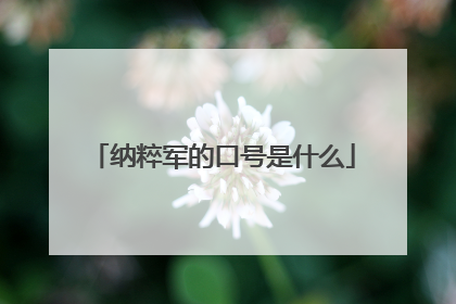 纳粹军的口号是什么