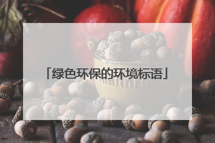 绿色环保的环境标语