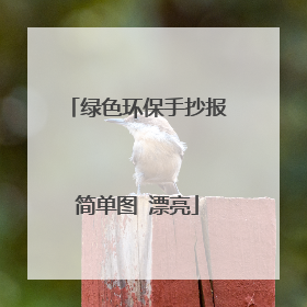 绿色环保手抄报简单图 漂亮