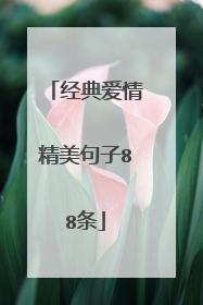 经典爱情精美句子88条