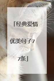 经典爱情优美句子77条
