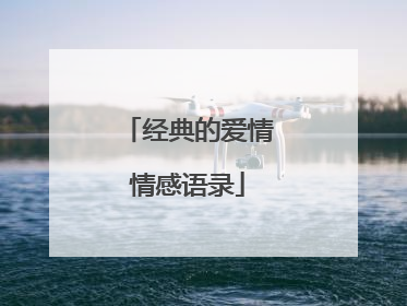 经典的爱情情感语录