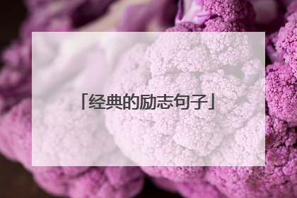 经典的励志句子