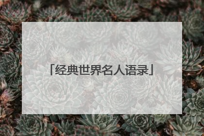 经典世界名人语录