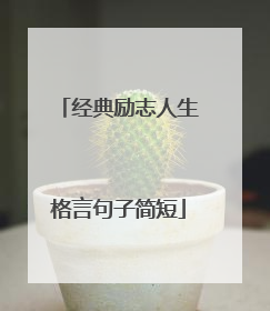 经典励志人生格言句子简短