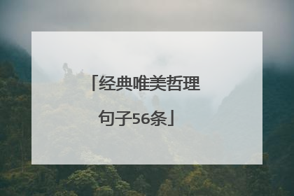 经典唯美哲理句子56条