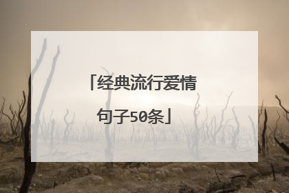 经典流行爱情句子50条