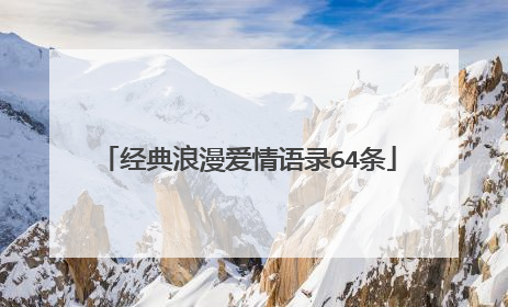 经典浪漫爱情语录64条