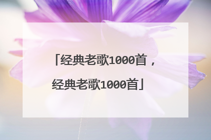 经典老歌1000首，经典老歌1000首