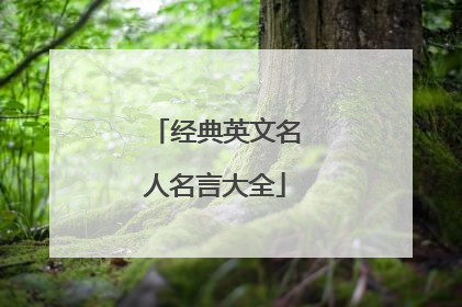 经典英文名人名言大全