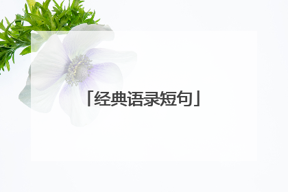 经典语录短句