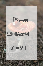 经典qq空间情感句子98条