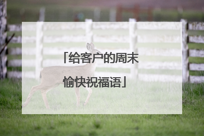 给客户的周末愉快祝福语