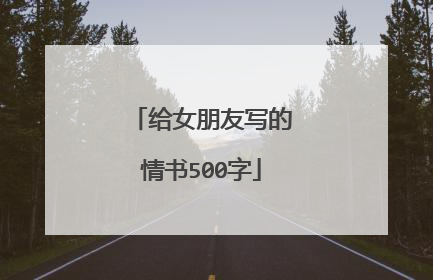 给女朋友写的情书500字