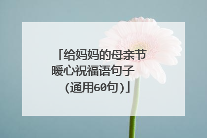 给妈妈的母亲节暖心祝福语句子 (通用60句)