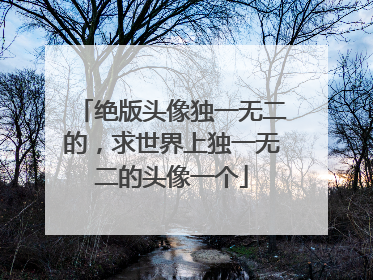 绝版头像独一无二的,求世界上独一无二的头像一个