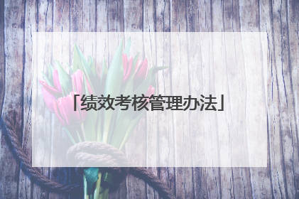 绩效考核管理办法