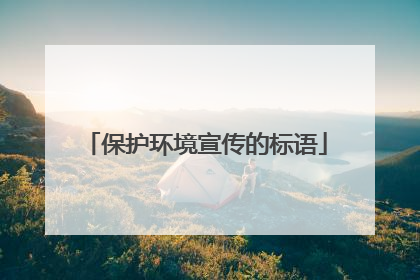 保护环境宣传的标语