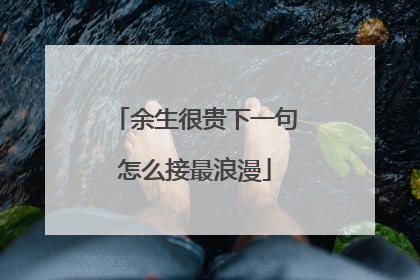 余生很贵下一句怎么接最浪漫