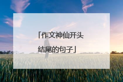 作文神仙开头结尾的句子