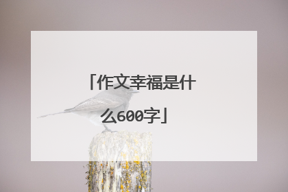 作文幸福是什么600字