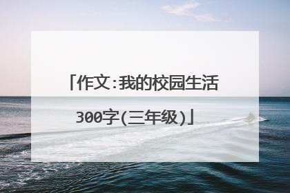 作文:我的校园生活300字(三年级)