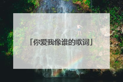你爱我像谁的歌词