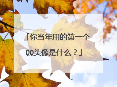 你当年用的第一个QQ头像是什么?