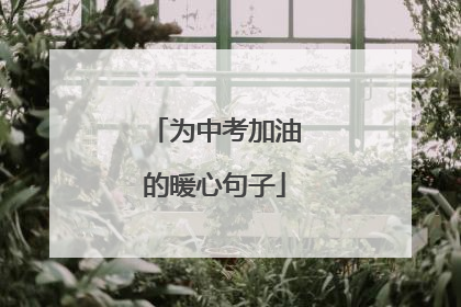 为中考加油的暖心句子