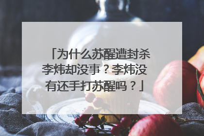 为什么苏醒遭封杀李炜却没事?李炜没有还手打苏醒吗?