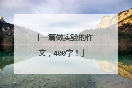 一篇做实验的作文，400字！