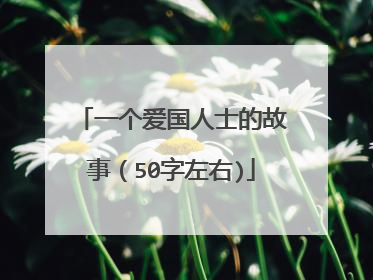 一个爱国人士的故事（50字左右)