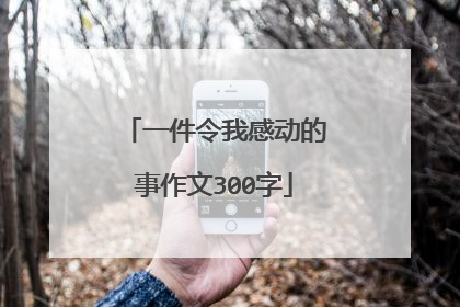 一件令我感动的事作文300字