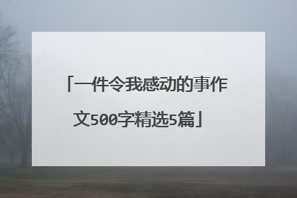 一件令我感动的事作文500字精选5篇