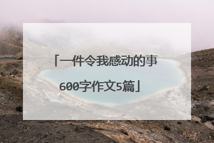 一件令我感动的事600字作文5篇